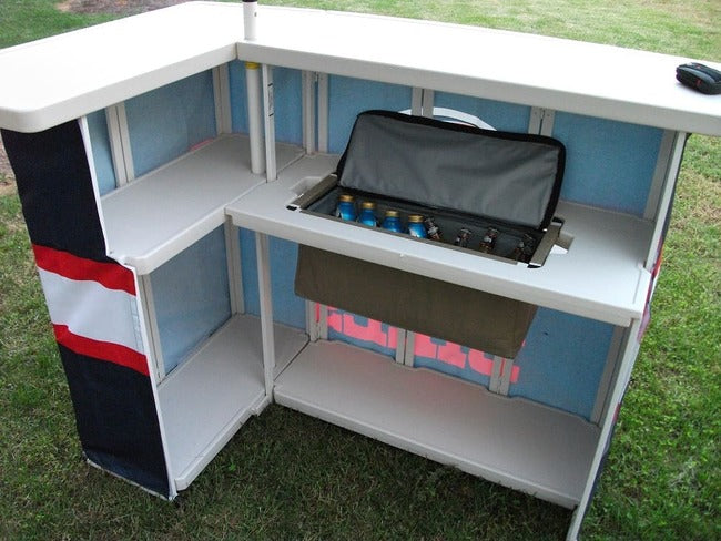 Caddy Plaid - Teal &amp; Pink Portable Tailgate Bar