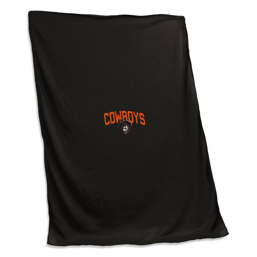 Oklahoma State University Sweatshirt Blanket - Black