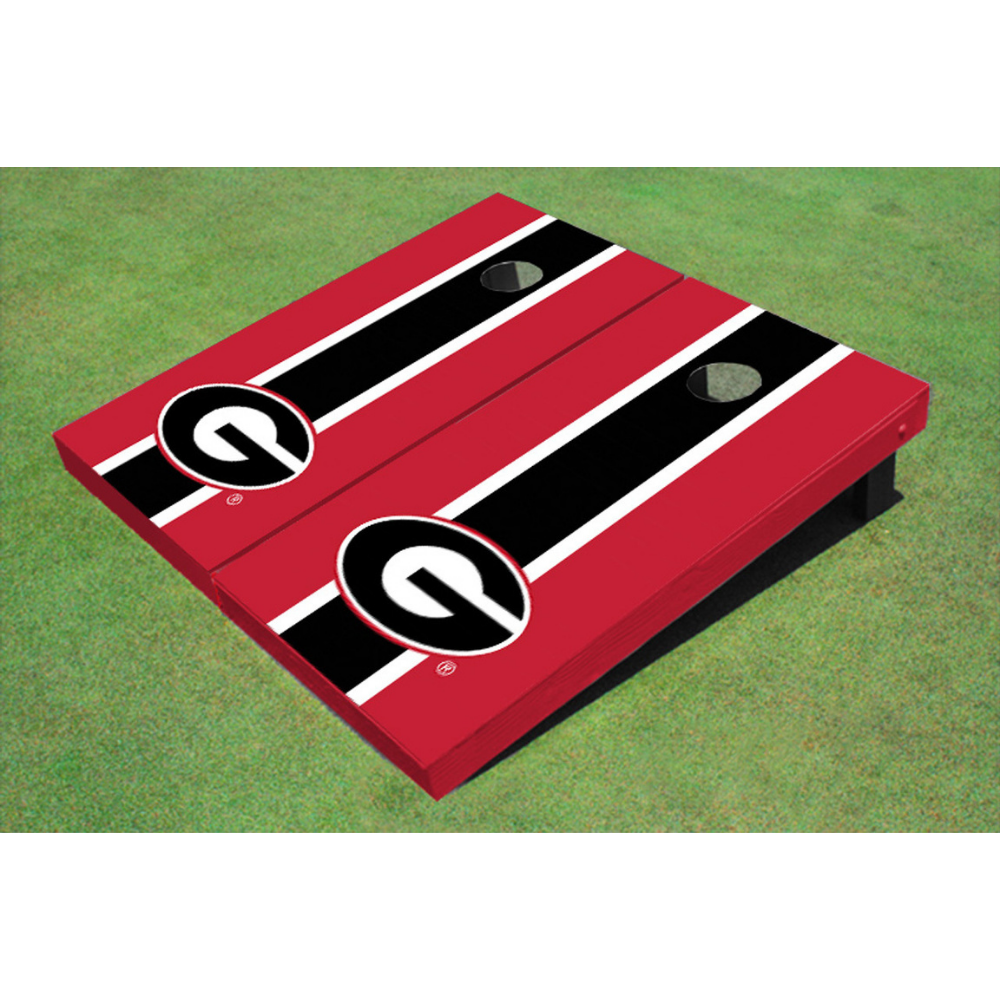 University of Georgia Matching Stripe Cornhole (Red G)