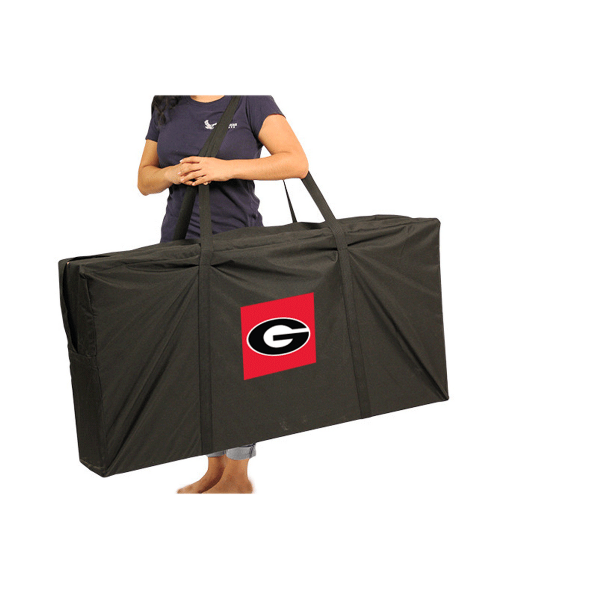 University of Georgia Matching Stripe Cornhole (Black G)