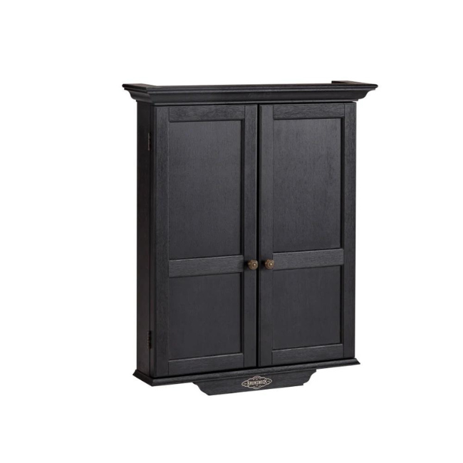 Dartboard Cabinet - Black Wire Brush