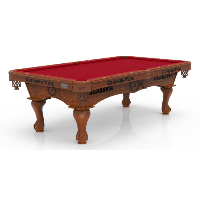 University of Alabama Pool Table with Plain Cloth