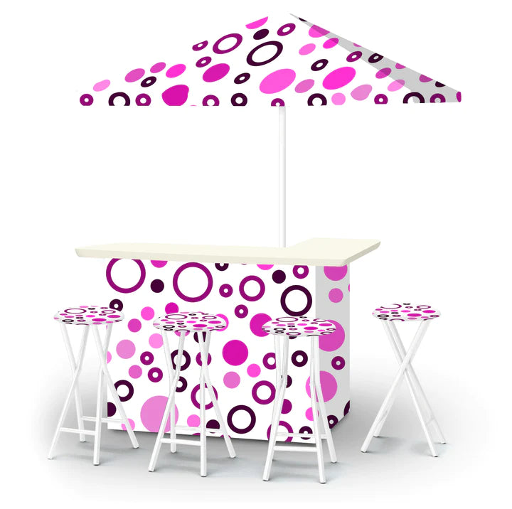 Pretty Dots Portable Tailgate Bar