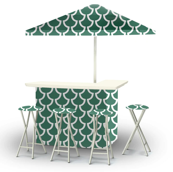 Fun with Fins - Ocean Green Portable Tailgate Bar