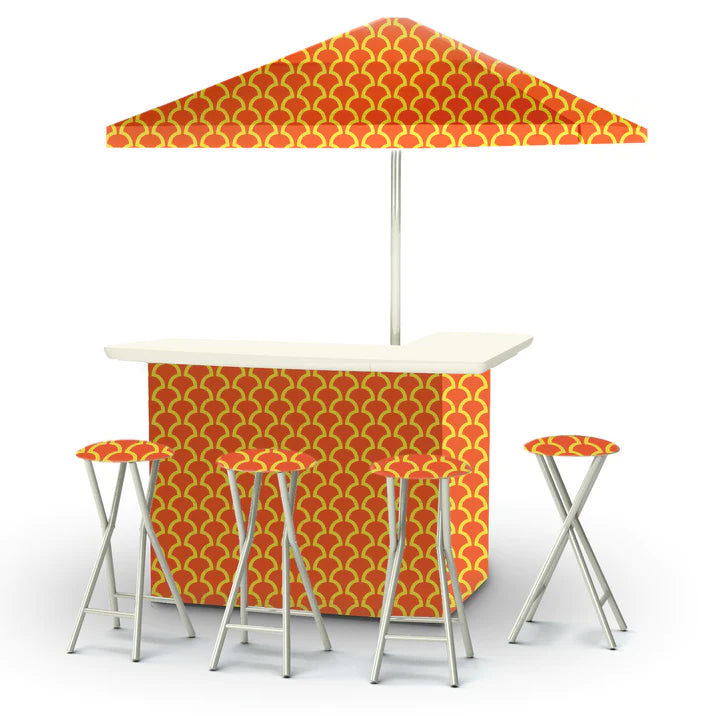 Fun with Fins - Yellow & Orange Portable Tailgate Bar