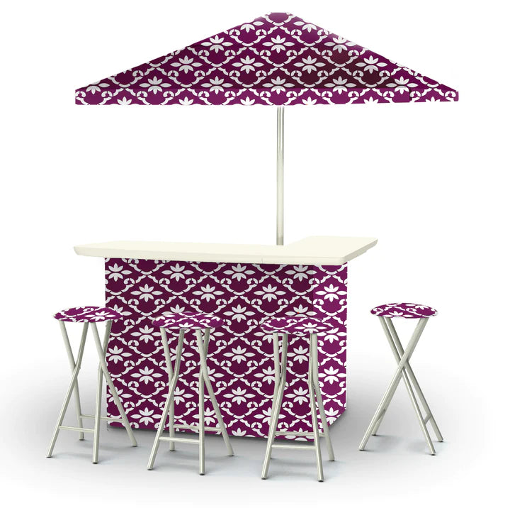 Garden Party - Magenta Portable Tailgate Bar