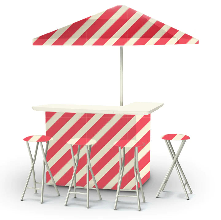 Candy Striper - Peppermint Portable Tailgate Bar