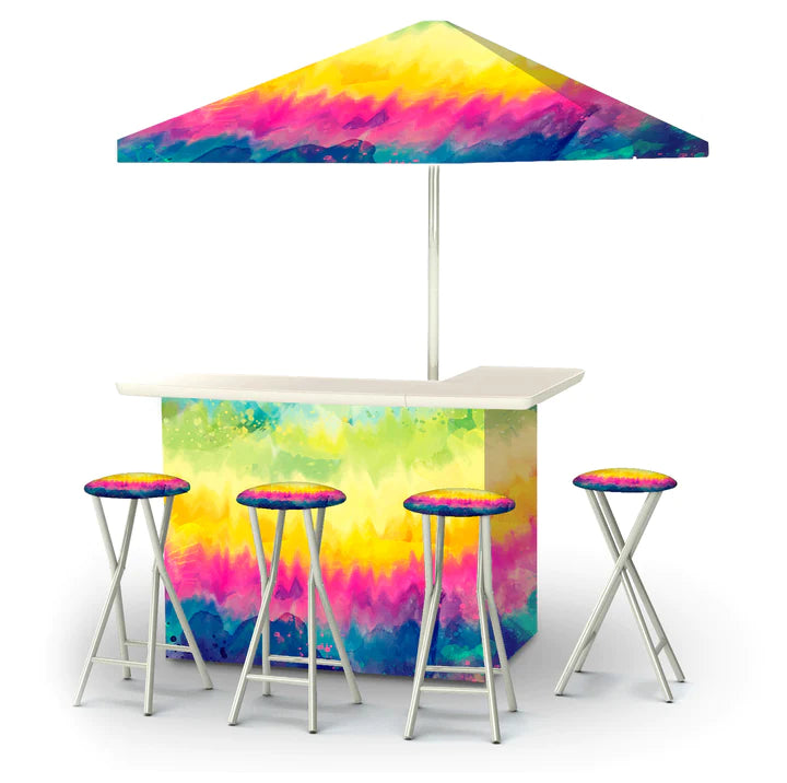 Tie Dye Portable Tailgate Bar
