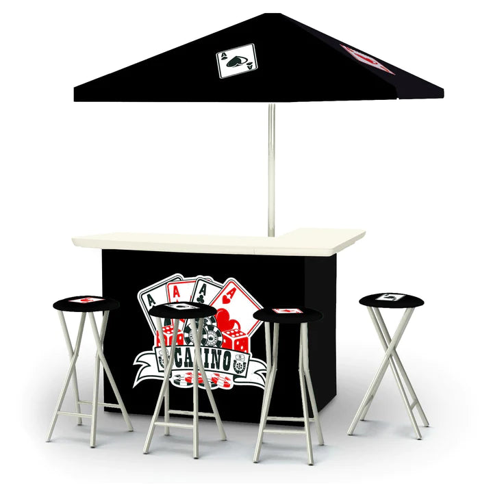 Casino Aces Portable Tailgate Bar
