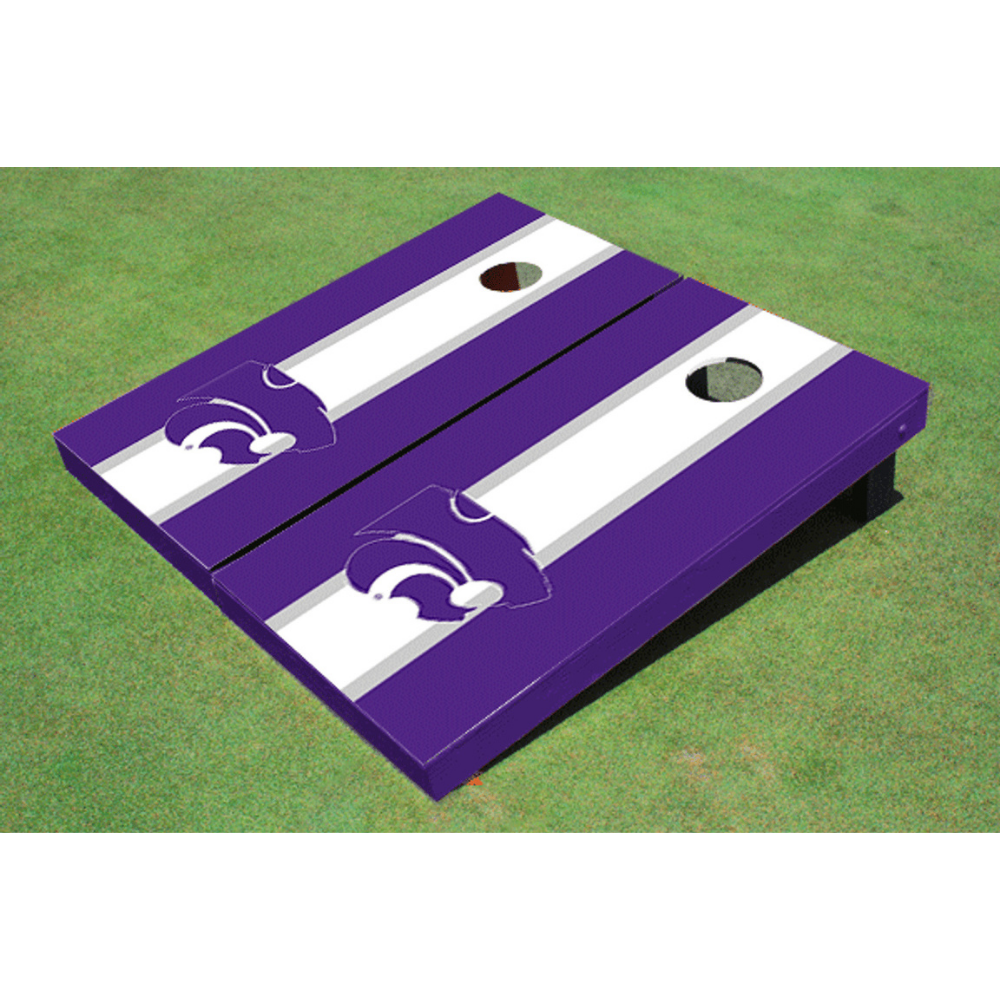 Kansas State University Matching Stripe Cornhole (Purple)