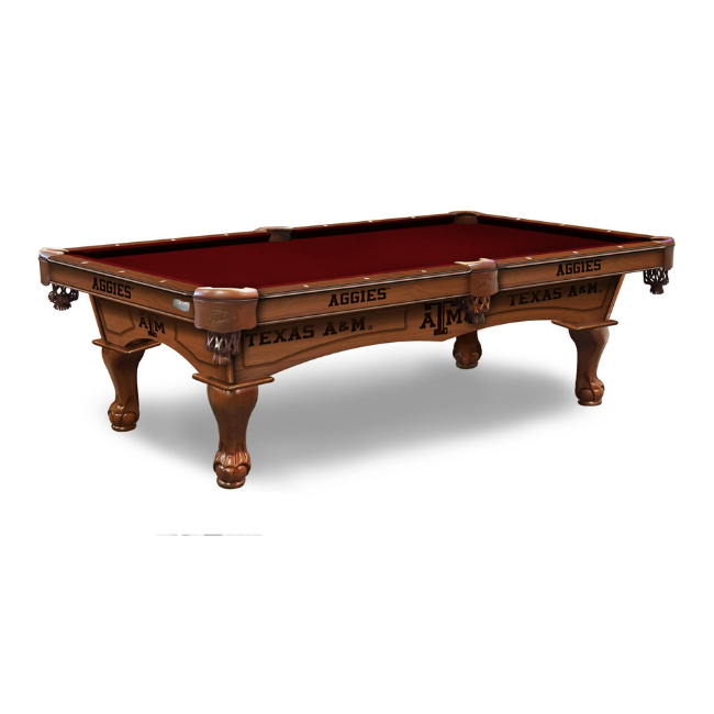 Texas A&amp;M University Pool Table with Plain Cloth