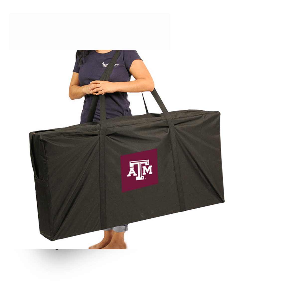 Texas A&amp;M University Matching Stripe Cornhole (Maroon Logo)