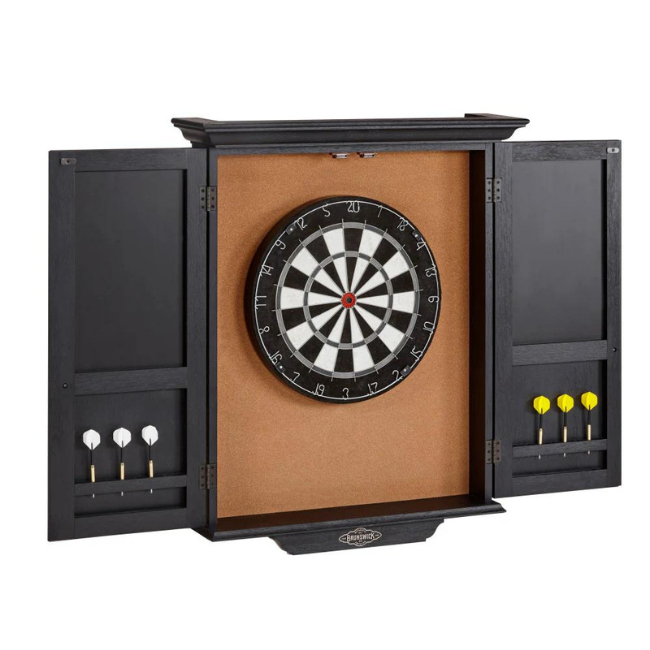 Dartboard Cabinet - Black Wire Brush