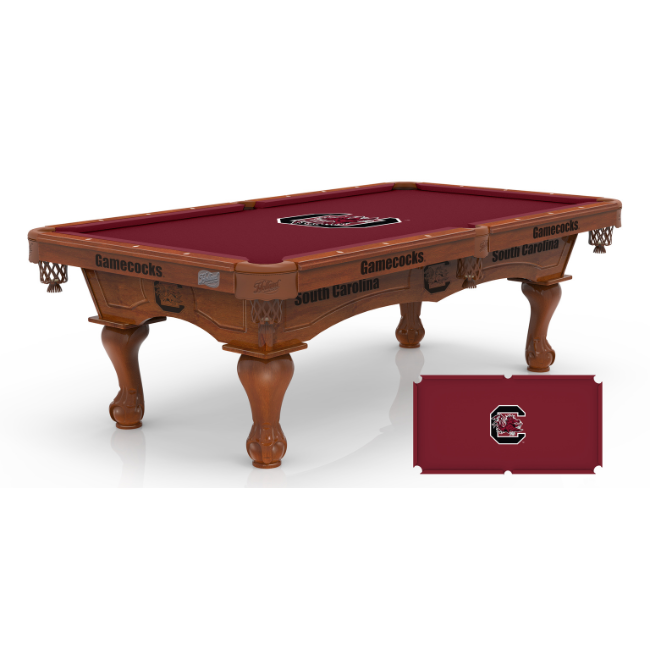 University of South Carolina Pool Table with Logo Cloth