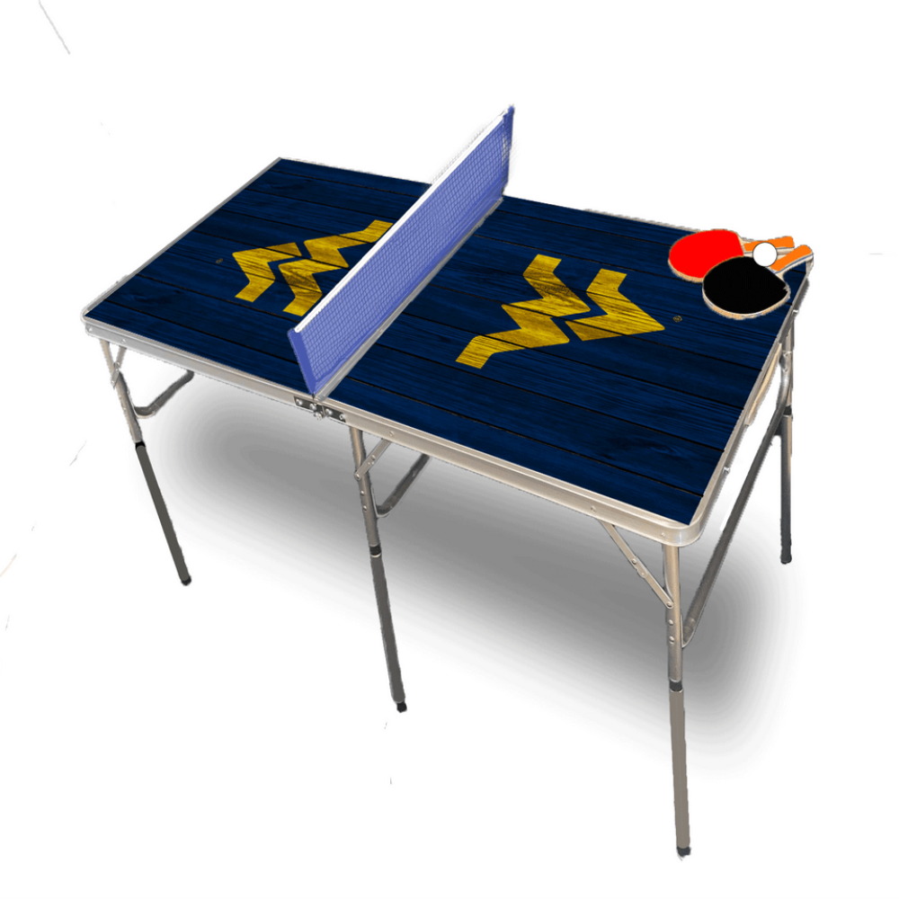 West Virginia University Pop-Up Table Tennis (Blue)