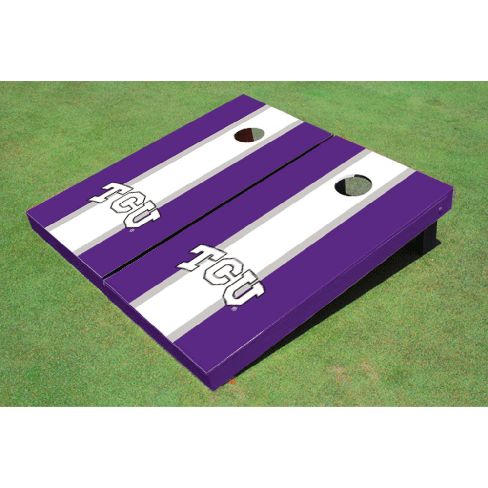 TCU Matching Stripe Cornhole (Purple)