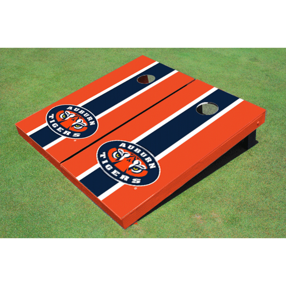 Auburn University Matching Stripe Cornhole (Orange Tigers)