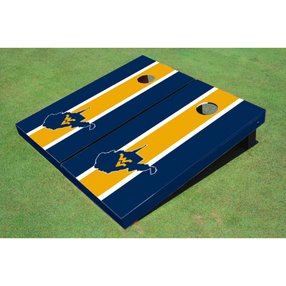West Virginia University Matching Stripe Cornhole (Navy)