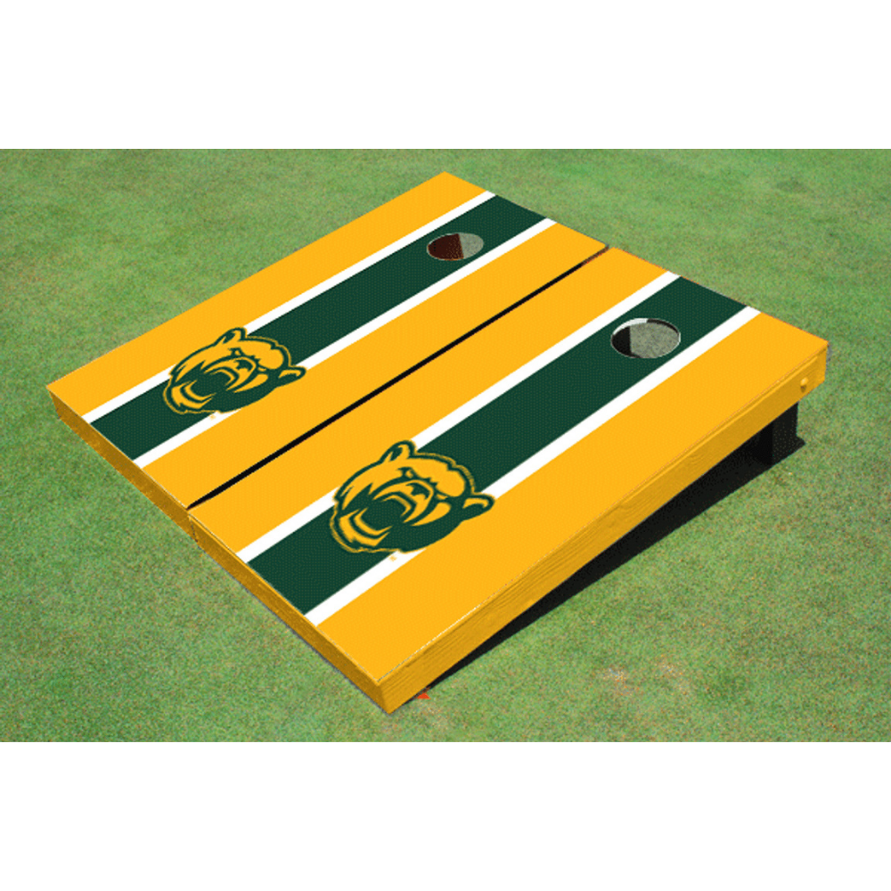 Baylor University Matching Stripe Cornhole (Gold Bears)