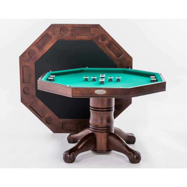 Boca Bumper Pool Table - Octagon (Antique Walnut)