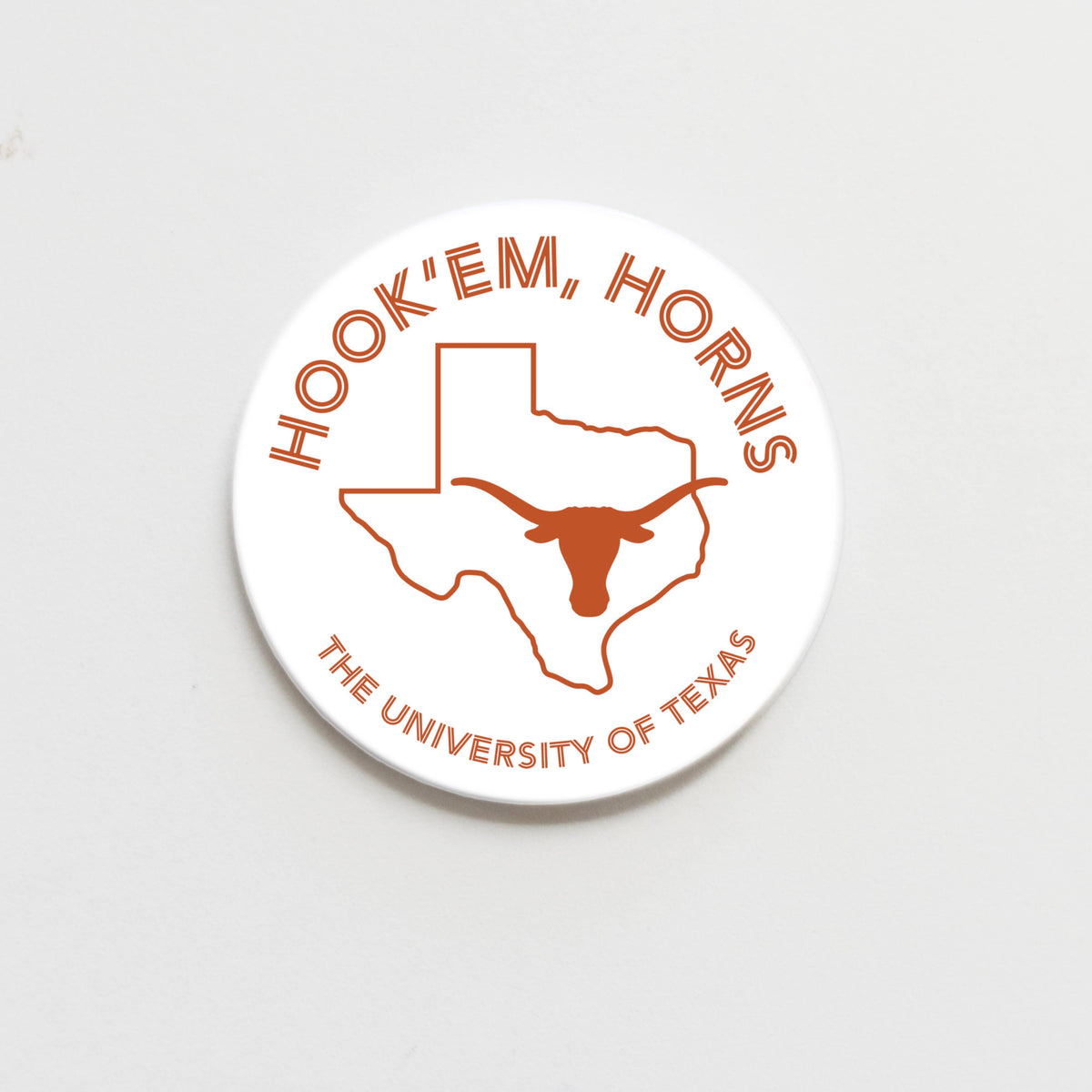 University of Texas Button - White Hook'em