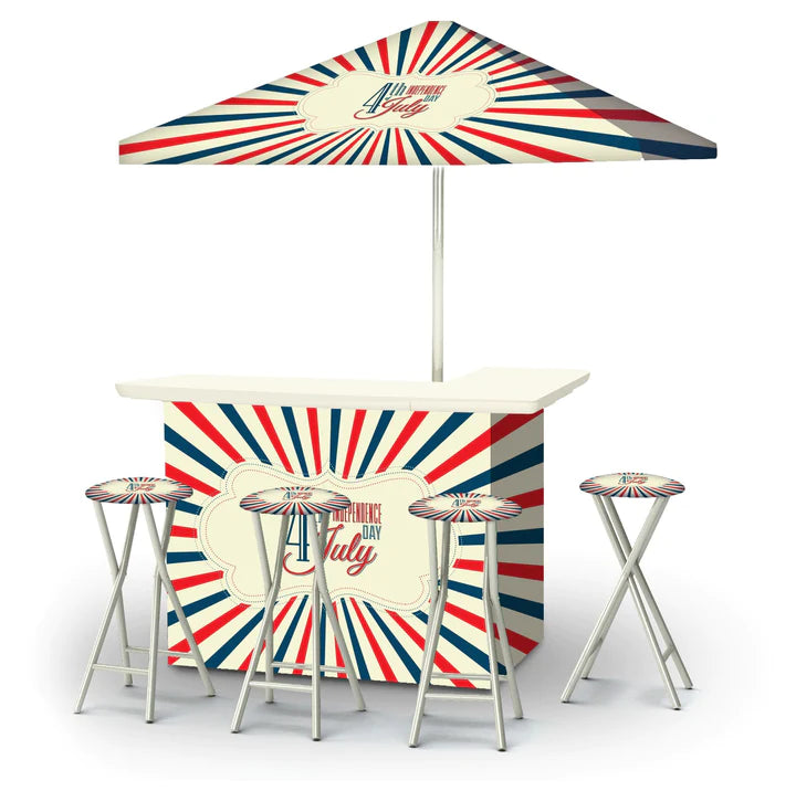 Happy 4th Portable Tailgate Bar