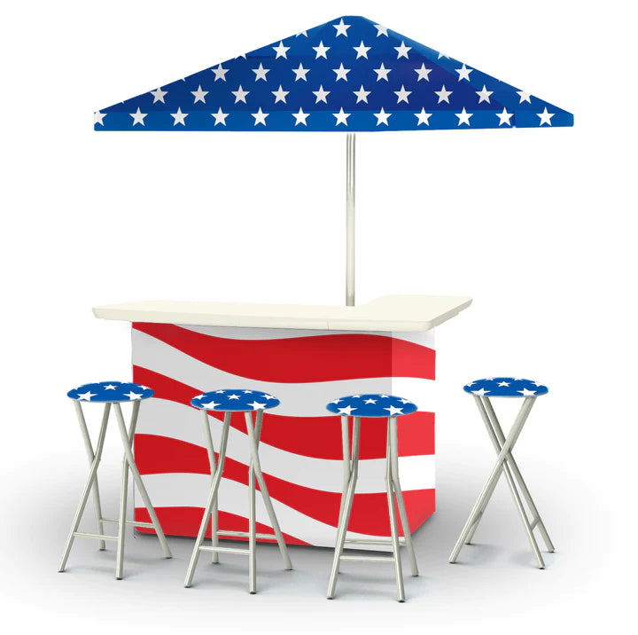 Patriotic Portable Tailgate Bar