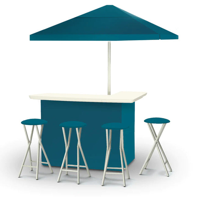 Solid Sea Blue Portable Tailgate Bar