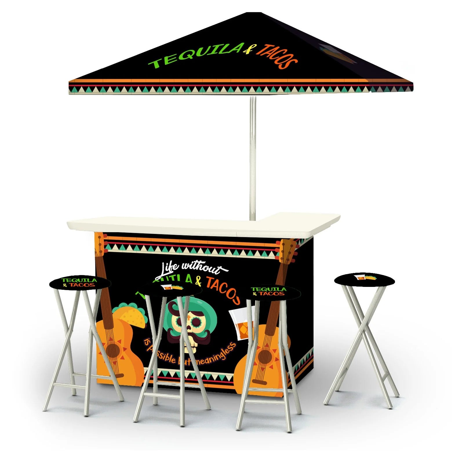 Tequila & Tacos Portable Tailgate Bar