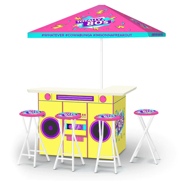 Totally 80's Portable Tailgate Bar