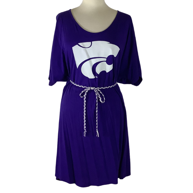 Kansas State University Jill Logo Dress with Braided Belt