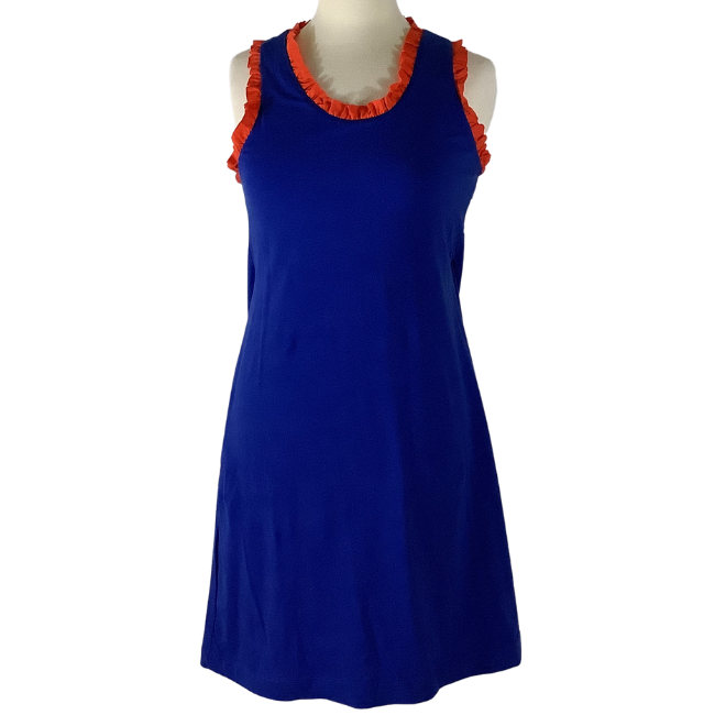 Maggie Blue with Orange Dress