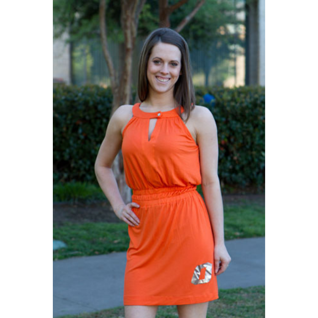 Oklahoma State University Logo Halter Dress