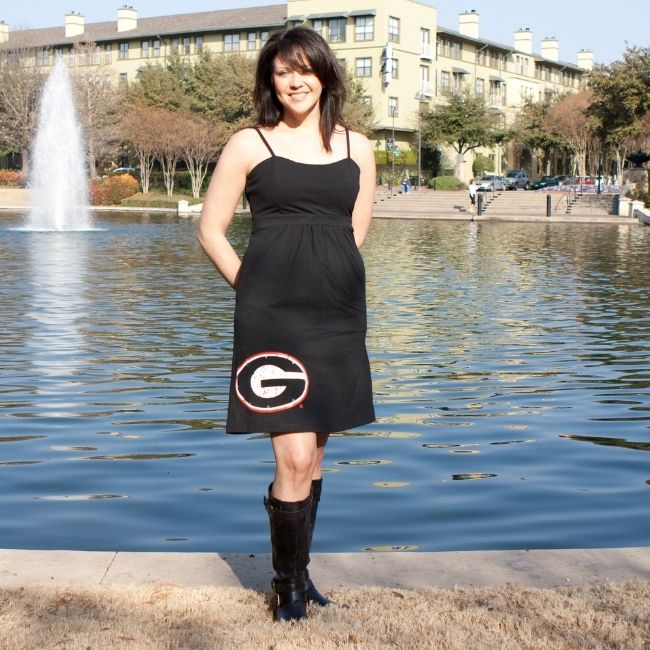 University of Georgia Logo Black Swarovski Crystal Dress
