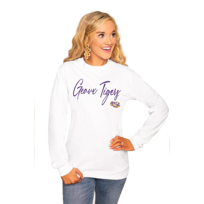 LSU Win the Day Long Sleeve Crew Tee