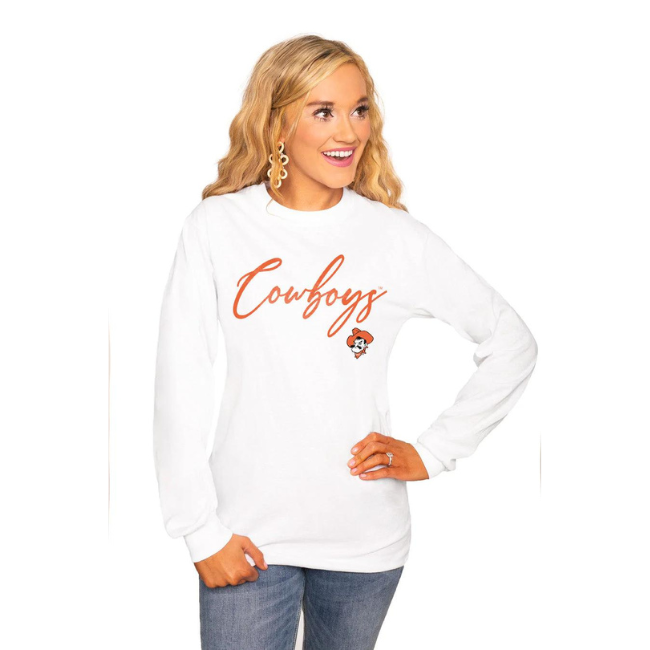 Oklahoma State University Win the Day Long Sleeve Crew Tee