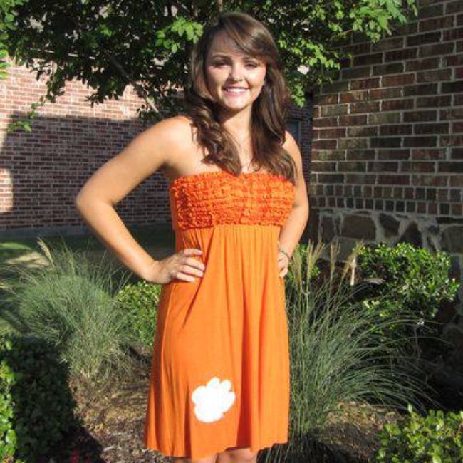 Clemson University Logo Ruffle Dress