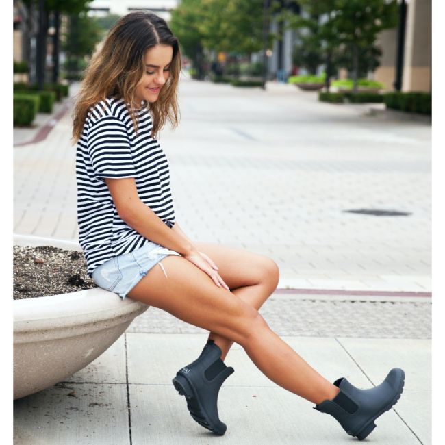 Roma Chelsea Women’s Matte Charcoal Rain Boots