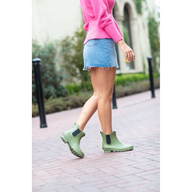 Roma Chelsea Women’s Matte Olive Rain Boots