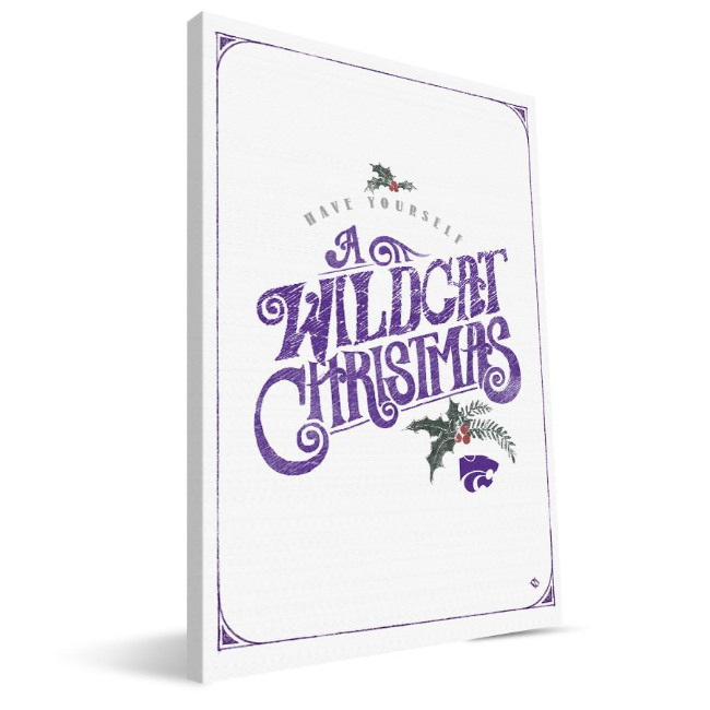 Kansas State University Merry Little Christmas Canvas Print
