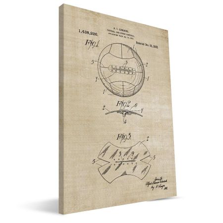 Football Patent Canvas Print