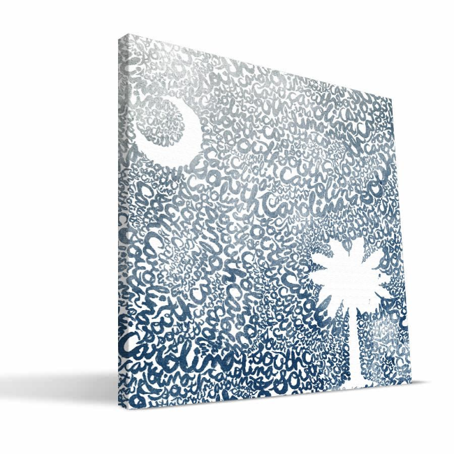 South Carolina Watercolor Canvas Print
