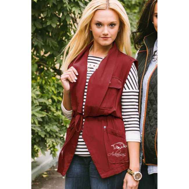 University of Arkansas Logo Drawstring Vest