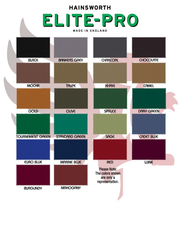 Pool Table - Custom Logo - Cloth Options