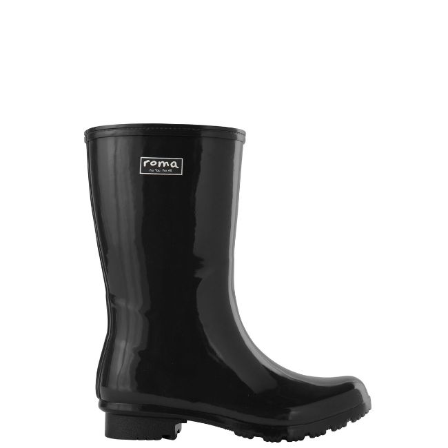Roma Emma Women’s Mid Black Rain Boots