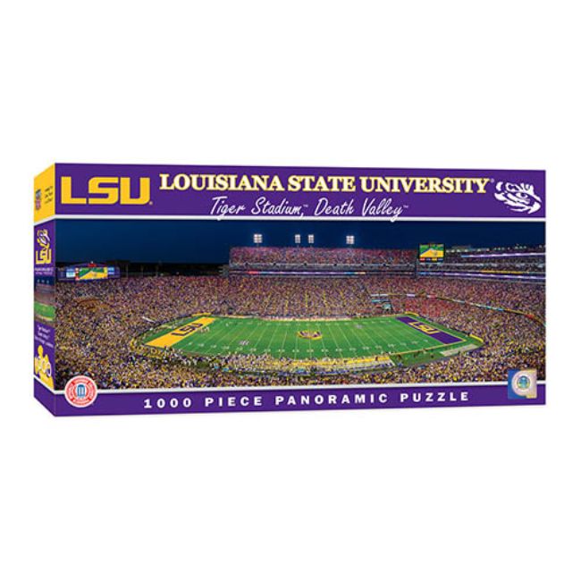 LSU Tiger Stadium - Death Valley Panoramic Stadium 1000 Piece Puzzle