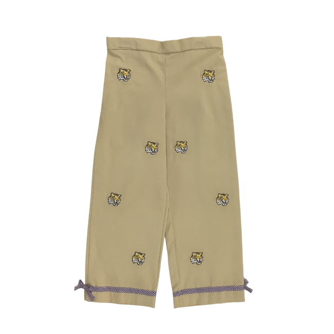 LSU Vive La Fete Collegiate Hand Embroidered Girls Pants