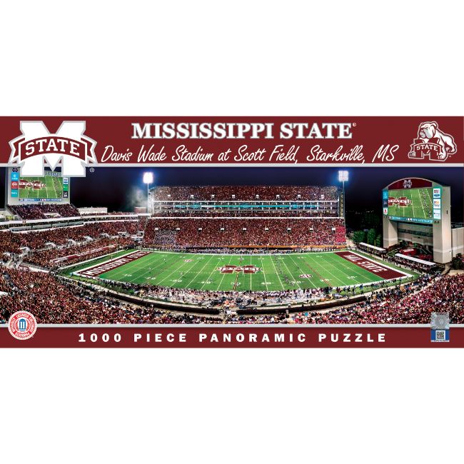 Mississippi State University Davis Wade Stadium Panoramic Stadium 1000 Piece Puzzle