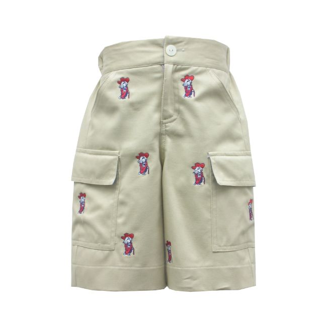 Ole Miss Vive La Fete Collegiate Hand Embroidered Cargo Shorts