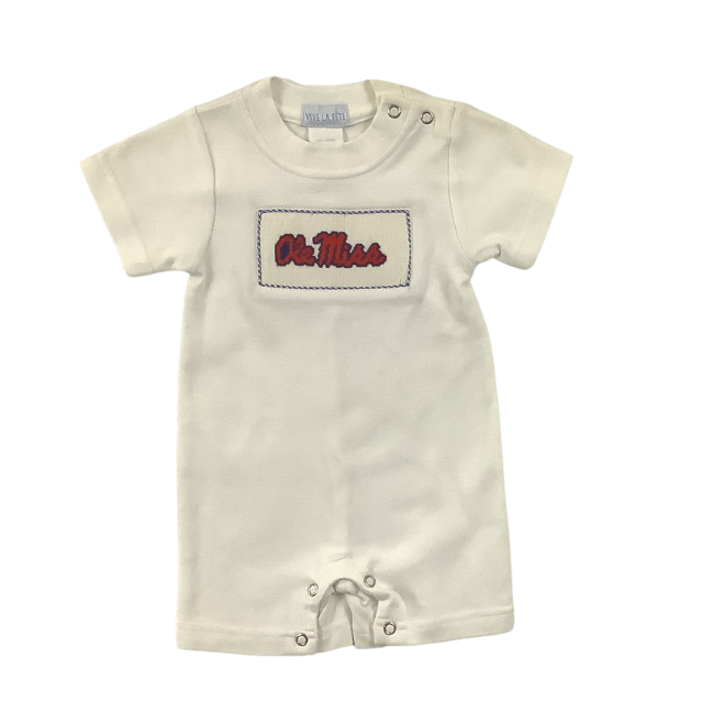 Ole Miss Vive La Fete Collegiate Hand Smocked T-Shirt Long-All